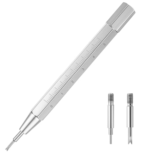 Professional Spring Bar Tool, Stainless Steel Watch Band Pins Remover Tool 5.9 inch Watch Link Remover with Ruler for Adjust, Remove and Replace Watch Straps, Watch Bands and Watch Pins