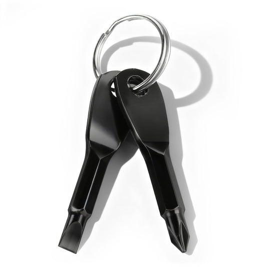 Stocking Stuffers for Men Adults, 4-in-1 Keychain Screwdriver Set, Multi-Functional Cool Gadgets Tools with Cross Recess and Slotted, Christmas Gifts for Men Husband Dad Boyfriend