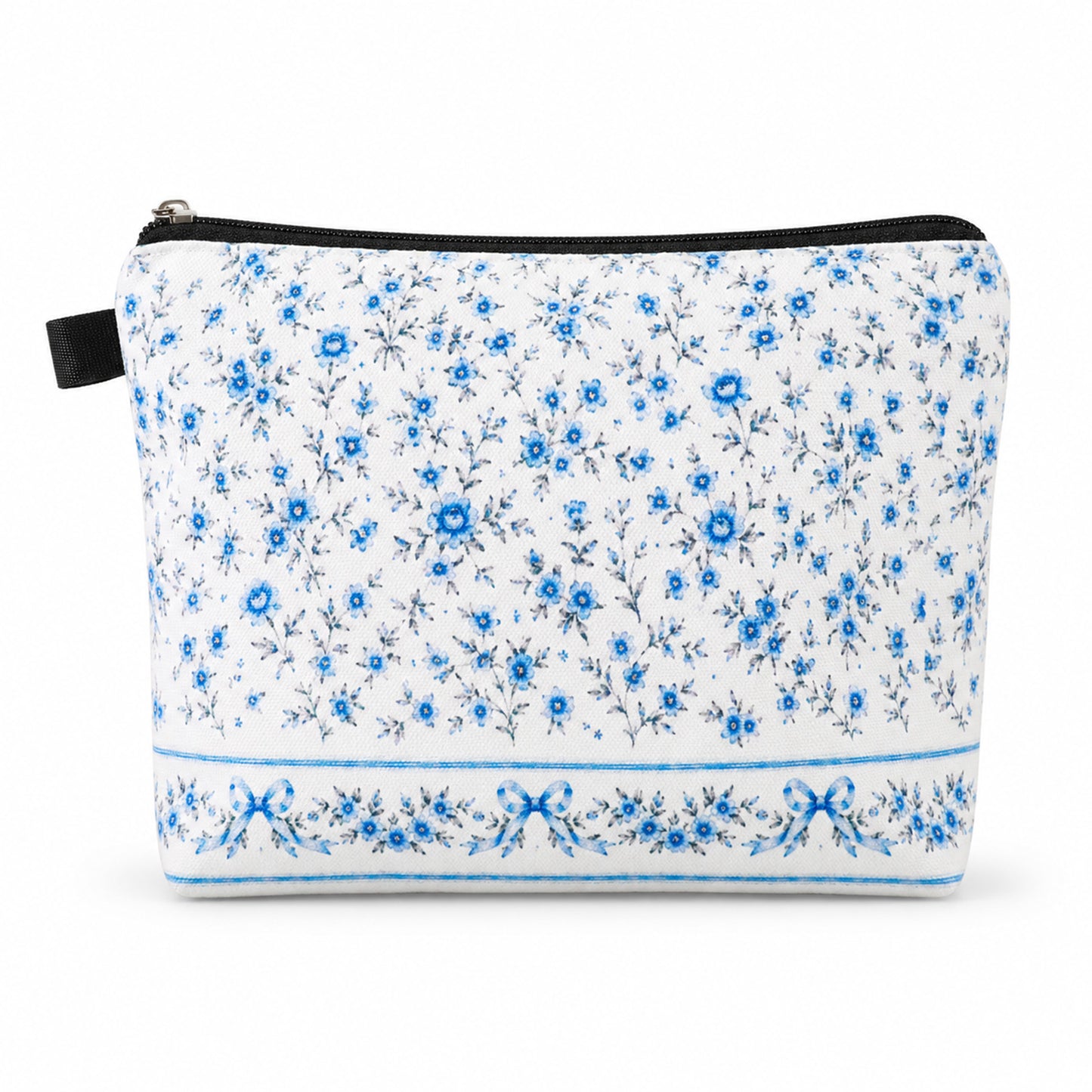Small Makeup Bag, Aesthetic Floral Cosmetic Bag for Purse Mini Travel Toiletry Bags Organizer for Women Portable Makeup Pouch with Zipper Gifts for Girls Teen