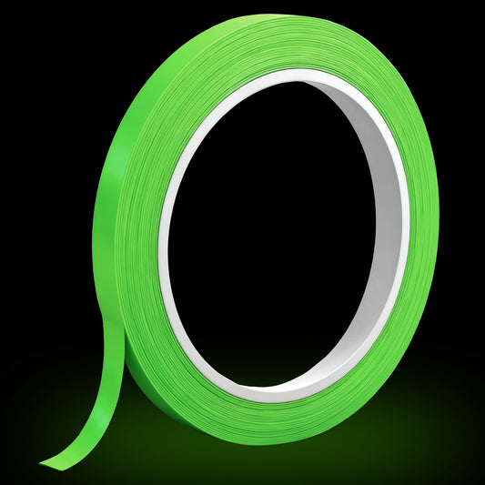 QfwdfcTrenz Glow in The Dark Tape, 0.5Inch x 40FT High-Adhesion Adhesive Glow Tape Fluorescent The Dark Stickers Night Decorations for Stairs Step Bikes Exit Sign