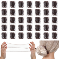 35 Pcs Invisible Hair Nets for Girls and Women Invisible Bun Nets for Ballet Girls Ballet Bun Hair Net (Coffee)