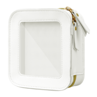 Clear Makeup Bag, Small Makeup Bag with Visual Window & Dual Zippers Mini Makeup Bag Mini Toiletry Bag Cosmetic Bag Small Toiletry Bag Car Organizer Clear Pouches with Zipper
