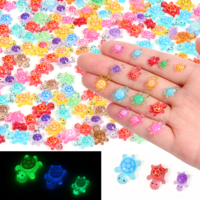 InnoHHustle 300 PCS Mini Resin Turtles Glow in the Dark Turtle Tiny Turtles Mini Resin Animals Miniature Sea Turtle for Birthday Party Home Garden Decor
