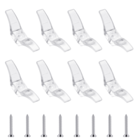 8 PCS Blind Cord Holder Transparent Cord Cleats for Blinds, Blind Cord Winder Cleats for Blinds Rope Blind String Holder Cord Safety Wraps for Home Office Window Blinds Sun Shades Ropes with Screws