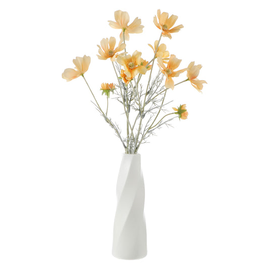 Cosmos Plants, 2 Pcs Artificial Fake Flowers, Yellow Silk Flower Arrangement for Indoors and Outdoors, Fabric Flowers Decoration and Crafts for Weddings, Banquets, Flower Parties, Homes, and Hotels