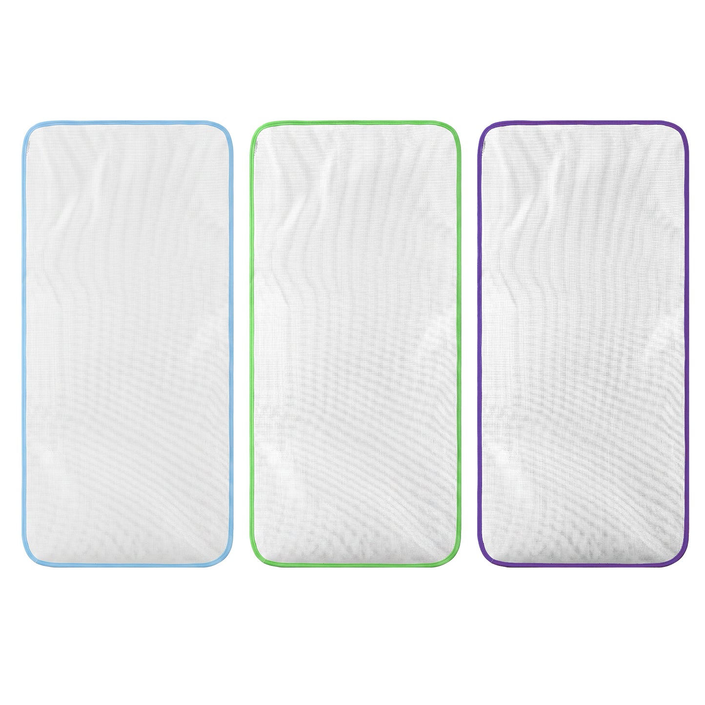 Jxiwfvl 3 Pcs Pressing Cloth for Ironing Mesh Protective Pads Press Cloth to Protect Clothes for Garment Care Sewing Delicate Fabrics Silk Wool Blue Purple Green Colors