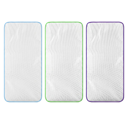 Jxiwfvl 3 Pcs Pressing Cloth for Ironing Mesh Protective Pads Press Cloth to Protect Clothes for Garment Care Sewing Delicate Fabrics Silk Wool Blue Purple Green Colors