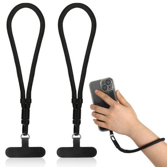 Psyqtsuary Hand Wrist Strap Lanyard 2 Pcs Cell Phone Lanyard Wrist with Phone Tether Tab, Versatile Phone Wrist Strap Phone Hand Strap Anti Theft Phone Strap Phone Wrist Lanyard Phone Case Strap