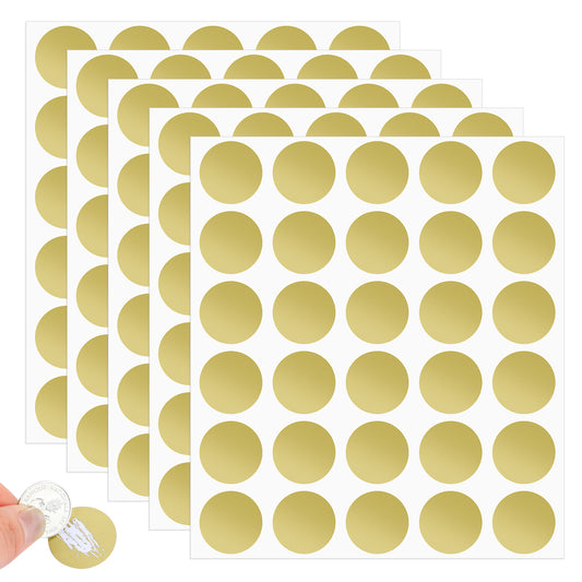 150 Pack Scratch Off Stickers, 1 Inch Round Scratch Card, Self-Adhesive Gold Scratch Stickers, Scratch Card Stickers, Circle Scratch Labels for Lottery Tickets, DIY Raffle Ticket, DIY Postcard