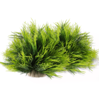 FdcLixuvol 2pcs Aquarium Plants Decorations Fish Tank Decorations Artificial Fish Tank Plants Plastic Tanks Accessories Small Large Aquarium Decoration Plastic Artificial Plant(Green)