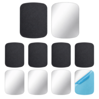 Alrhso Metal Plate for Magnets, 10 Pcs Adhesive Thin Plates Compatible with Magnetic Car Phone Holder Universal Metal Plates for Phone Case (1.5" x 2" Silver, Black)