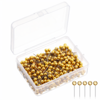 400 Pack Map Pins for Travel Gold Push Pins Map Thumb Tacks for Wall