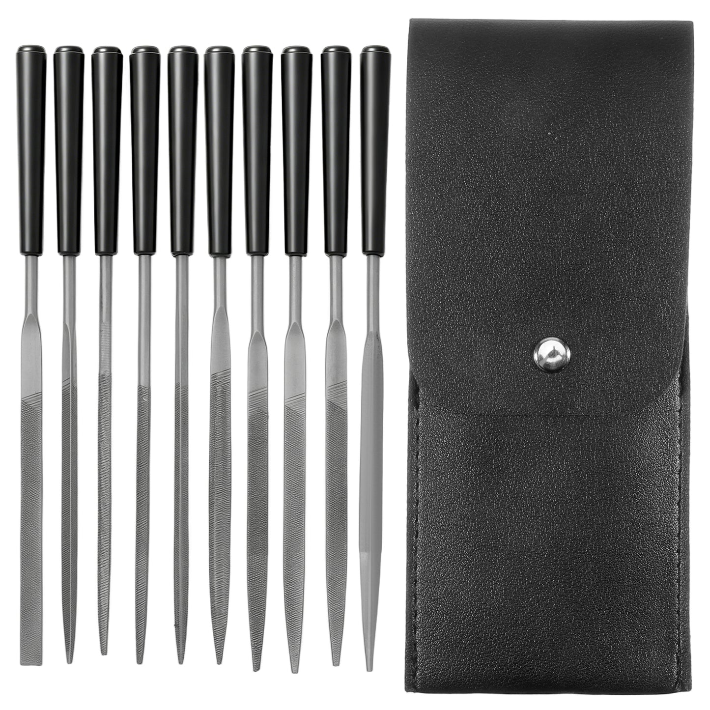 10Pcs Diamond Needle File Set, Mini Hand Metal Needle File Sets Hardened Alloy Steel Diamond Files Set for high Precision Sanding Work on Wood and Plastic Carving