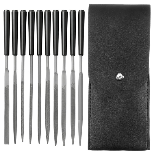 10Pcs Diamond Needle File Set, Mini Hand Metal Needle File Sets Hardened Alloy Steel Diamond Files Set for high Precision Sanding Work on Wood and Plastic Carving