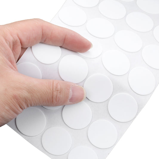 200 Pcs Mini Foam Felt Pads, Round Self Adhesive Felt Pad 0.98 Inches Furniture Pads Self Stick Pad for Cabinet Furniture Desks Doors Floor Drawers White