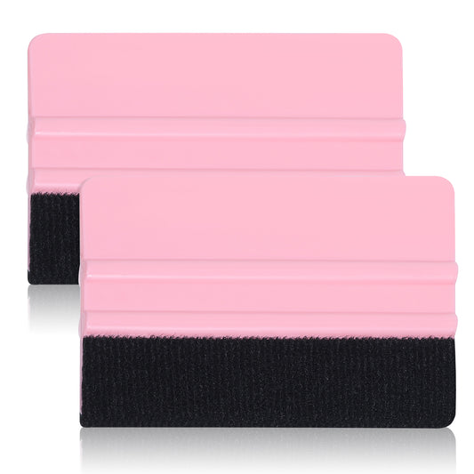 2 Pcs Vinyl Squeegee Tool, Felt Squeegee Vinyls Scraper Tool, 4 Inch Vinyl Wrap Tools, Smoothing Suede Felt Squeegees for Wallpaper, Car, DIY Crafting