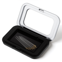 Magnetic Needle Case, Magnetic Needle Holder to Secures Pins, Portable Snap Closure Magnetics Pin Holder with Clear Lid for Sewing Needles Storage Organizer Keeper Box for Sewing Supplies Sewers Gift