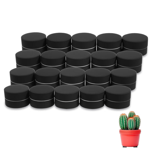 KALIONE 20Pcs Pot Feet Risers, Invisible Pot Feet Flowerpot Riser with Adhesive Pads, EVA Nonslip Gardening Pads for Indoor Outdoor Planters, Black