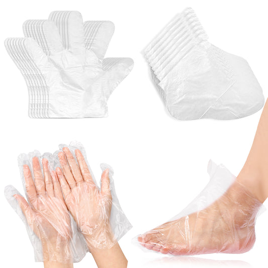 Paraffin Wax Liners for Feet and Hand, 200 Pcs Disposable Paraffin Bath Liners Plastic Hand and Foot Bags for Hand & Feet Thermal Hot Wax Therapy SPA Paraffin Wax Machine