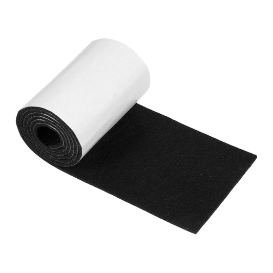 Black Self Adhesive Sticky Backed Felt, Multipurpose Sticky Felt Self Adhesive Cuttable Felts Sheet Tape Black Felts Fabric Sheet Roll for Drawer Box Liner Cup Mat Chair Leg (40 X 4 X 0.12 Inch)