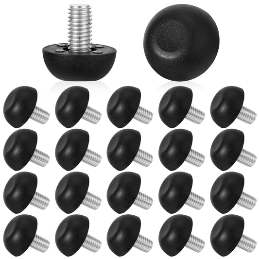 20 PCS Black Furniture Leg Leveling Feet Screw M8 Antislip Adjustable Levelers Feet Screw in, Leveling Feet Screw on Furniture Glide Leveling for Chair Table