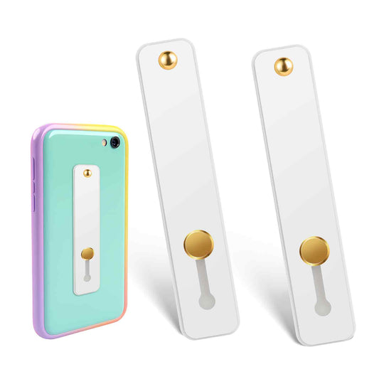 2 Pcs Phone Loop Finger Holder Universal Phone Strap Portable Phone Grip Phone Finger Strap Loop for Phone Case Phone Holder for Hand Phone Grips for Back of Phone(White)