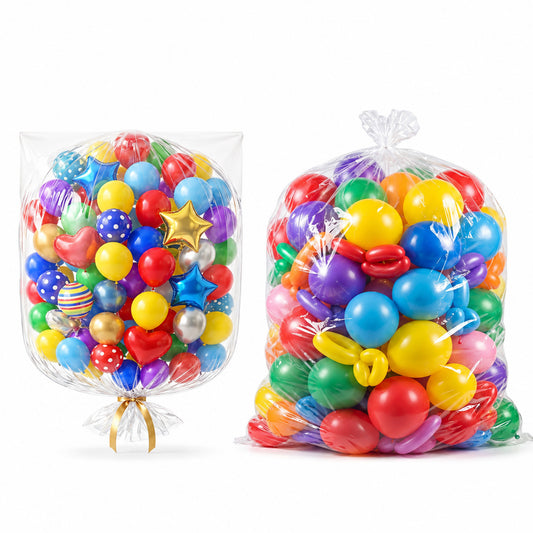 2Pcs Clear Balloon Bags for Transport Extra Large Balloon Transport Bags