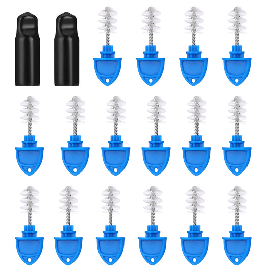 Xthrotsenk 18PCS Beer Tap Plug Brush Beer Keg Tap Brush and Cap Cover for Cleaning Beer Keg Tap