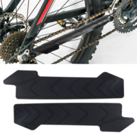 Psyqtsuary 2 Pcs Mountain Bike Chainstay Protector Silicone Stickers MTB Chainstay Protector Bike-Chain Guard for Mountain Bike Against Scratches and Damage