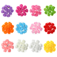 FdcLixuvol 144 Pcs Mini Paper Flowers Artificial Paper Rose Mixed Color Mini Flowers for Crafts Artificial Papers Flower with Stem for DIY Crafts Scrapbooking Projects Wedding Decorations (12 Colors)