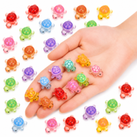 Bruislard 70PCS Mini Resin Turtles Luminous Tiny Turtle Figurines Small Sea Turtle Glow in Dark Resin Animals for Micro Landscape Garden Party Decor(9 Colors)