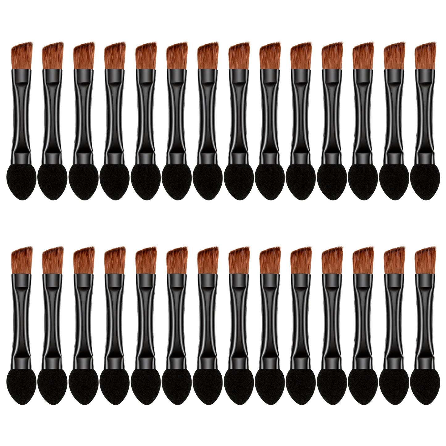 30 PCS Eye Shadow Applicators, 1.96 Inch Double Side Eye Shadow Sponge Applicators Small Dual Sides Travel Eyeshadow Brush for Women Daily Carrying, Black