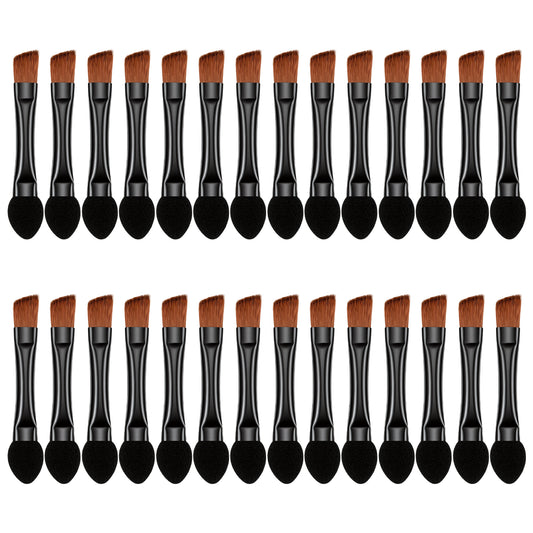 30 PCS Eye Shadow Applicators, 1.96 Inch Double Side Eye Shadow Sponge Applicators Small Dual Sides Travel Eyeshadow Brush for Women Daily Carrying, Black