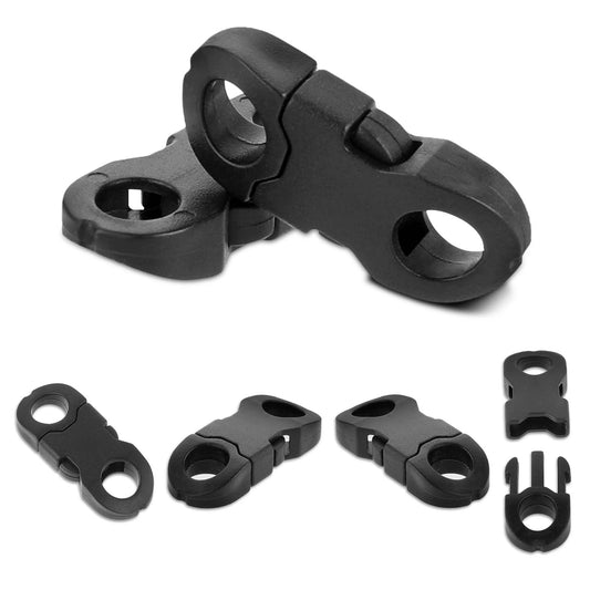 25 Pack Breakaway Clasp 6mm Hole Paracord Accessories Side Release Plastic Buckle Easy Open Necklace Clasp Paracord Buckles for Paracord Bracelet Anklet Clasp Braided Necklace Cameras Strap Supplies