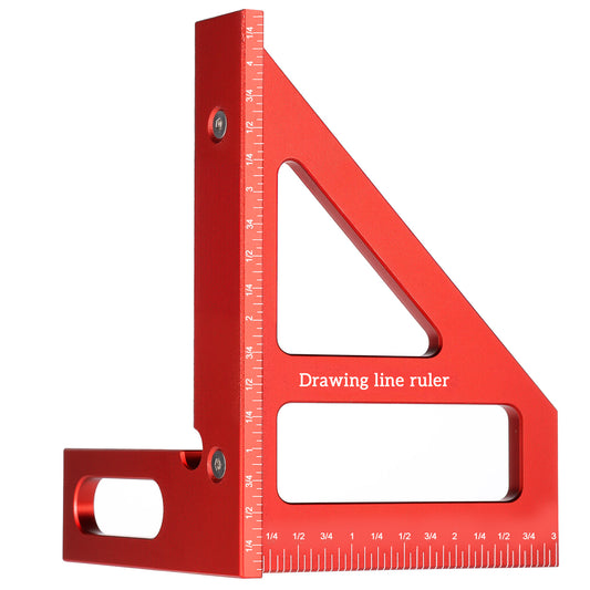 Imperial 3D Multi-Angle Measuring Ruler, Woodworking Angle Measurement Tool, High Precision 45/90 Degree Woodworking Square Protractor for Engineer Carpenters, Wood Working Tool