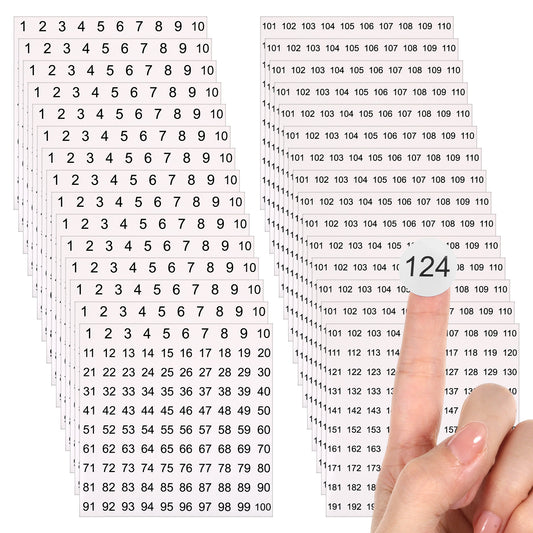3000 Pcs Number Stickers 1-200, 15 Sets Consecutive Round Small Labels, 0.8 Inch Self-Adhesive Numbered Decals Inventory Stickers for Indoor Outdoor Organizing Storage Classification (30 Sheets)