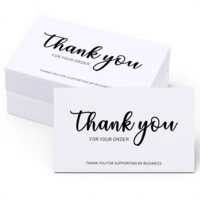 100Pcs Mini Thank You Cards Small Business, 3.5 x 2 Inch Thank You Notes, White