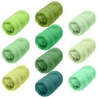 10 Colors Needle Felting Wool, Fiber Wool Yarn Roving, Natural Soft Fibre Wool Roving, Beginner Needle Felting Supplies for DIY Craft Materials Weaving and Home Decor, 10g/Color (Cool Colors)