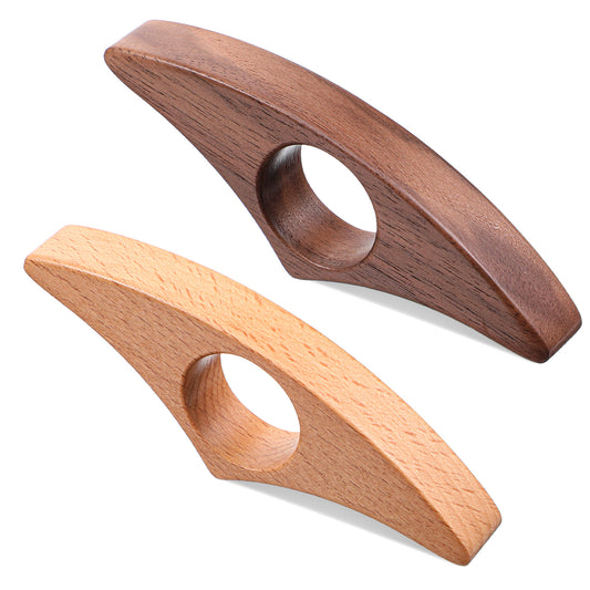 Wooden Thumb Book Page Holder 2 Pcs Black Walnut Beech Thumb Books Holder One Hand Book Opener Wood Bookmark for Books Lovers, Readers, Bookworms Gifts