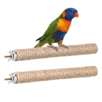 2 PCS Bird Perches Bird Toys for Parakeets Natural Bird-Perches with Rope Wood Parrot Perch Stand Rope Perches for Bird-Cages Accessories for Parakeet Cockatiel Budgie Conures Lovebirds