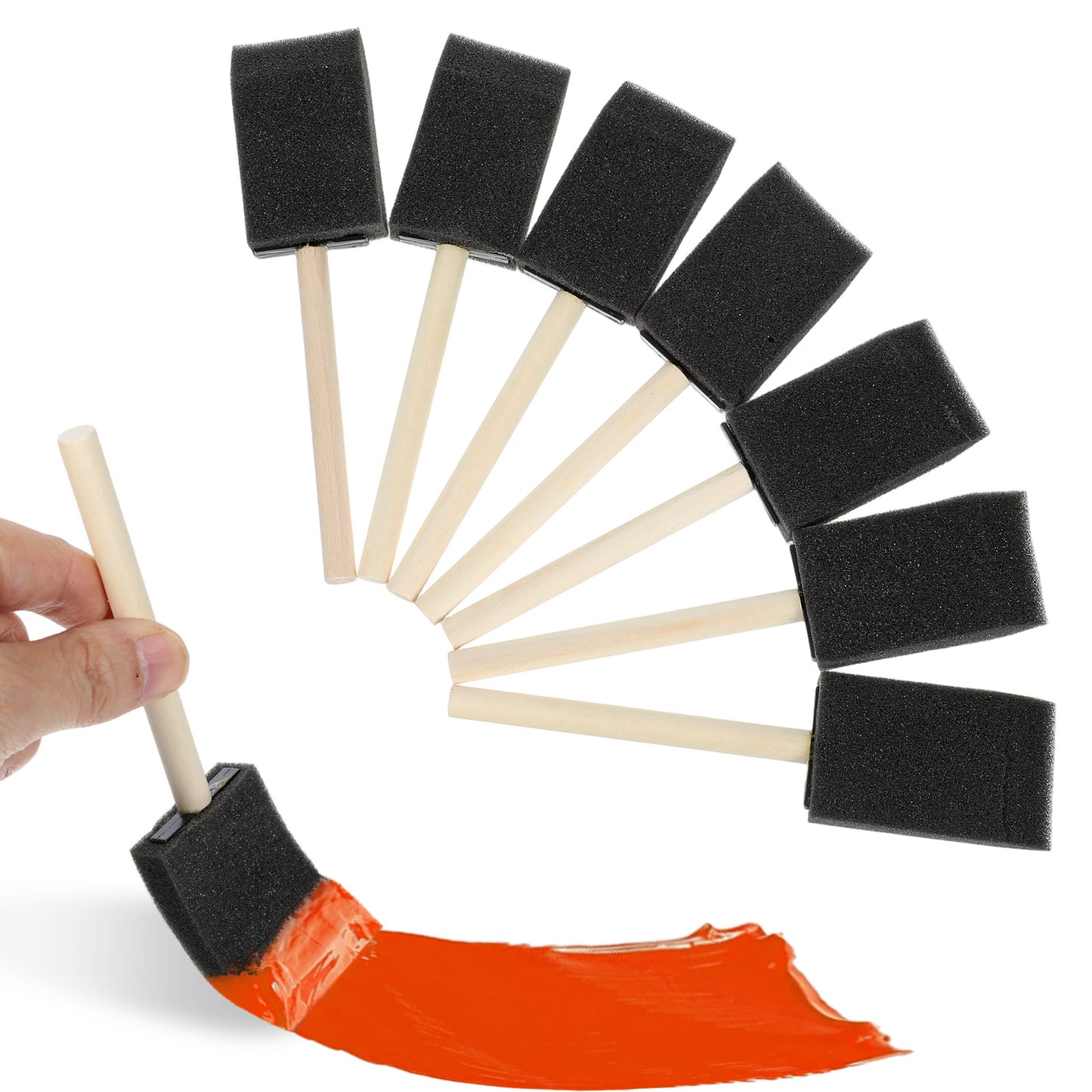 1 Inch Foam Paint Brushes, Sponge Brushes for Painting, Craft, Staining, Varnish, Touch Up On Wood, Canvas