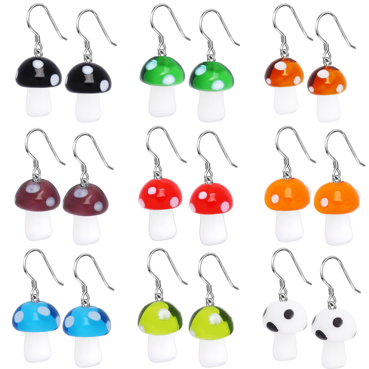 Sliverdew Mushroom Charm for Women