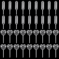100Pcs Pipettes Dropper for Cupcakes, 4ML Cupcakes Disposable Plastic Transfer Pipettes Liquid Dropper Mini Pipette for Chocolate Ice Cream Strawberries Cupcake