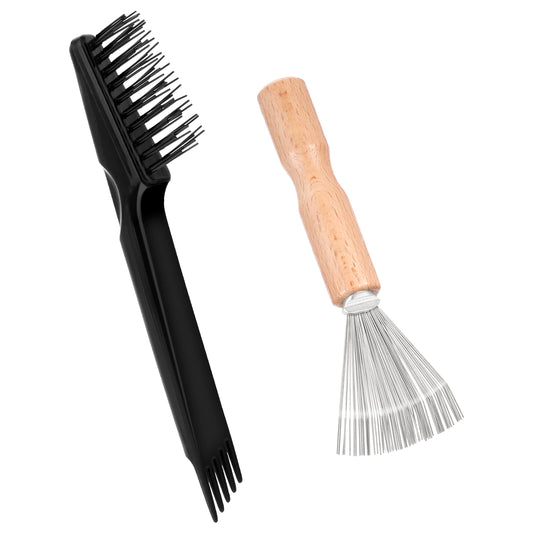 2 Pcs Hair Brush Cleaning Tool Mini Comb Cleaner Rake Metal Wires Hair Remover Tool for Home and Salon Use