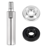 Angle Grinder Extension Rod, Thread Angle Grinder Extension Shaft Set Angles Polishing Machine Adapter Lever with 2 Pressure Plates Nut Angles Grinders Attachments for 100 Type Angle Grinders Polisher