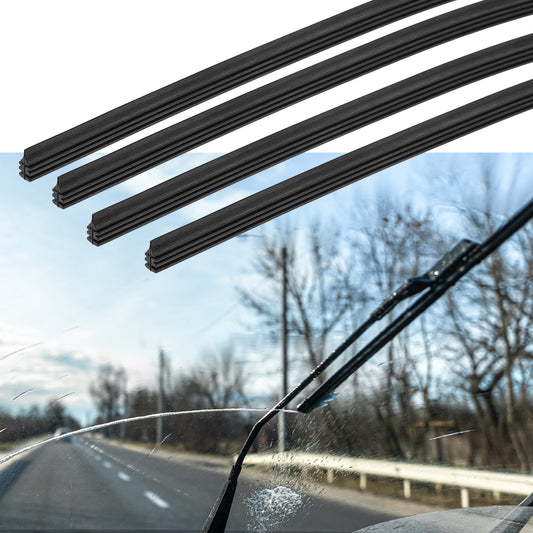 4PCS Windshield Wiper Blade Refill 28inch Adjustable Size of Universal Replacement Windshield Wipers Refill Replacement Windshields Wiper Baldes Rubber Strip for Most Vehicles