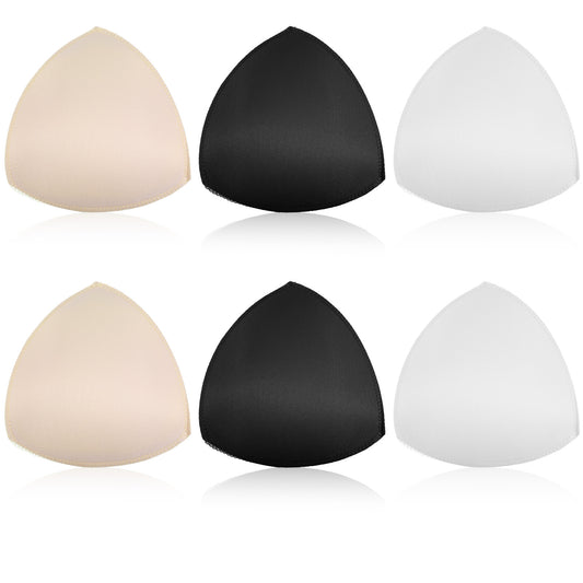 Bruislard 3 Pairs Bra Pads Inserts Triangle Sports Bra Pads Removable Bras Cups Inserts Enhancers for Women Sports Bras Cup Swimwear Bikini