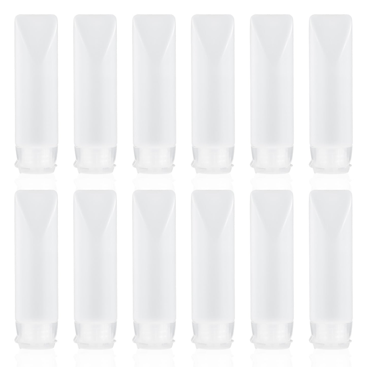 1 oz Travel Bottles, 12 PCS Travel Containers for Toiletries Leak Proof BPA Free Refillable Tubes Travel Squeeze Bottle PE Travel Toothpaste Container Empty Travel Size Bottles for Makeup Cosmetic