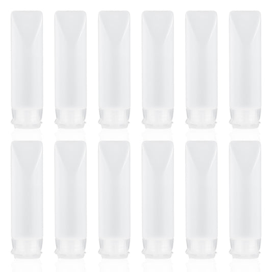 1 oz Travel Bottles, 12 PCS Travel Containers for Toiletries Leak Proof BPA Free Refillable Tubes Travel Squeeze Bottle PE Travel Toothpaste Container Empty Travel Size Bottles for Makeup Cosmetic