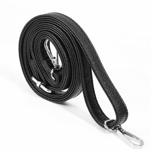Xelsluthe Adjustable Purse Straps Replacement Length 70-130 cm Width 1.5 cm Black Soft PU Leather Belt Chain Strap for Handbags Purse Shoulder Crossbody
